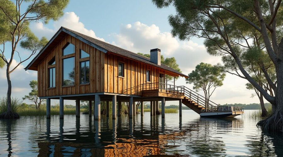 découvrez comment une maison bois sur pilotis offre une solution écologique et durable pour protéger votre habitation des risques d'inondations.