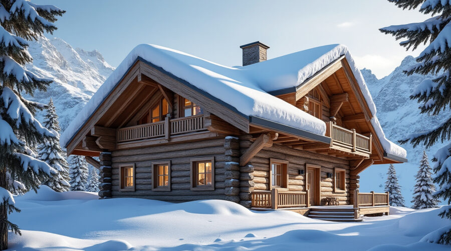 découvrez les solutions efficaces pour gérer la charge de neige sur la toiture d'une maison en bois en montagne et assurer sa sécurité et durabilité.